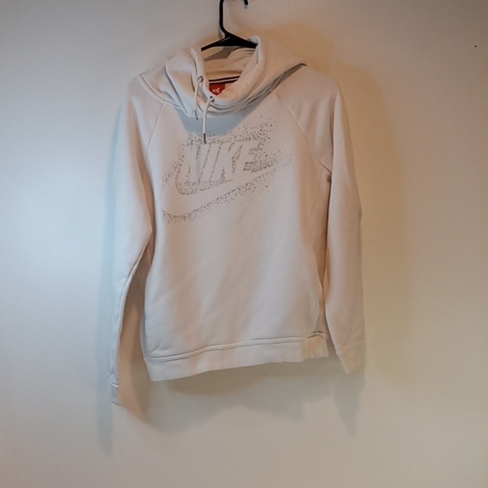 Vintage Nike Swoosh Turtleneck Hoodie Red Tag Pullover Women's Sz Small EUC NICE